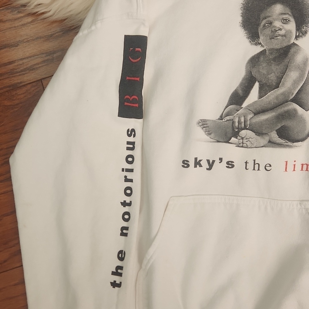 Notorious BIG White Hooded Sweatshirt - Picture 4 of 7